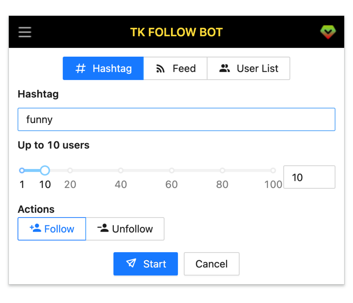 TKFollowBot TikTok Automation Tool